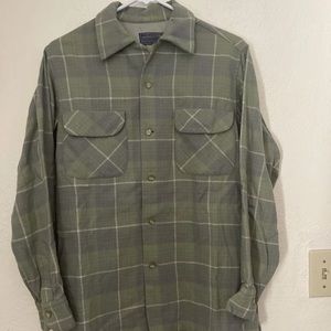 Pendleton | Vintage 60s / 70s Board Shirt Plaid Button Down green Size small